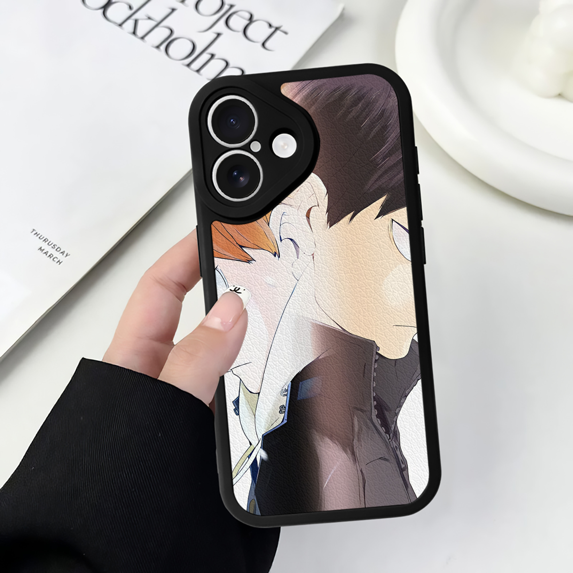 （画像用） ハイキュー!! Haikyu!! 【iPhone 16シリーズ対応】シリコンスマホケース（レザー調） 材質：シリコン